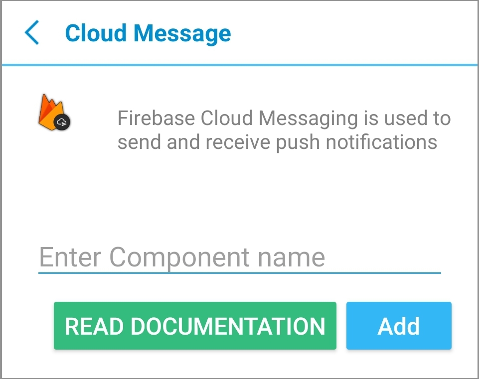 Cloud Message component